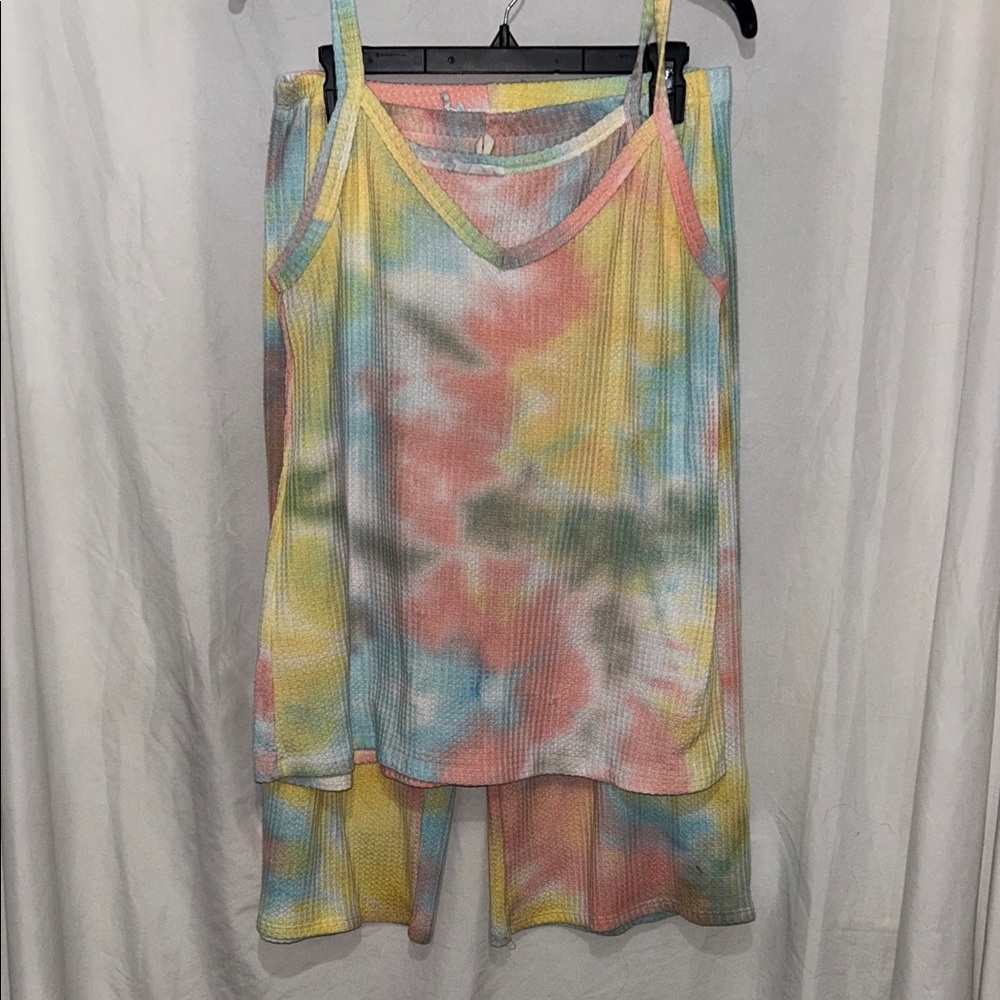 Colorful Tie-Dye Women's Pajama Set
